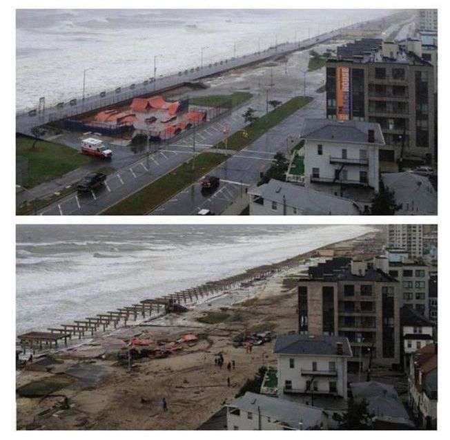 Порівняльні знімки до і після урагану Сенді (24 фото)