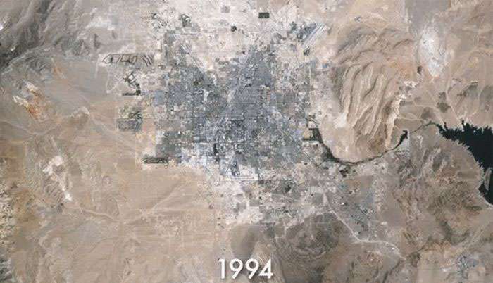 Як змінилися межі Лас-Вегаса з 1984 по 2009 рік (6 фото)