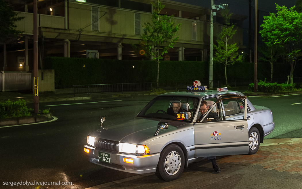 Такси в Японии автомобили,дороги,такси,япония