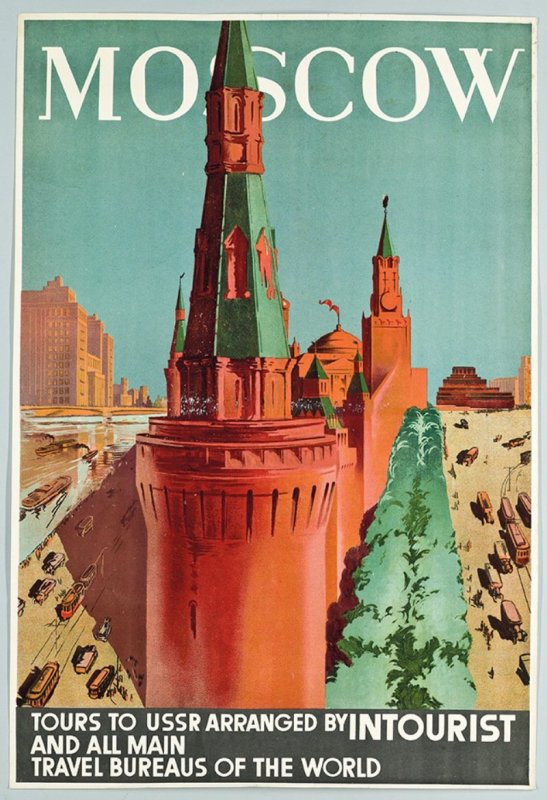 Как в СССР заманивали иностранных туристов 30-е,интурист,плакат,постер,Пространство,СССР